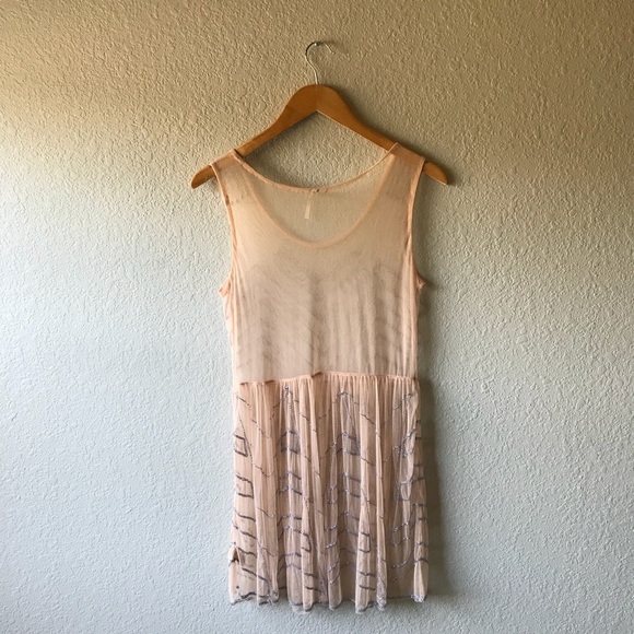NWOT Free People Sheer Beaded Slip - Picture 3 of 4